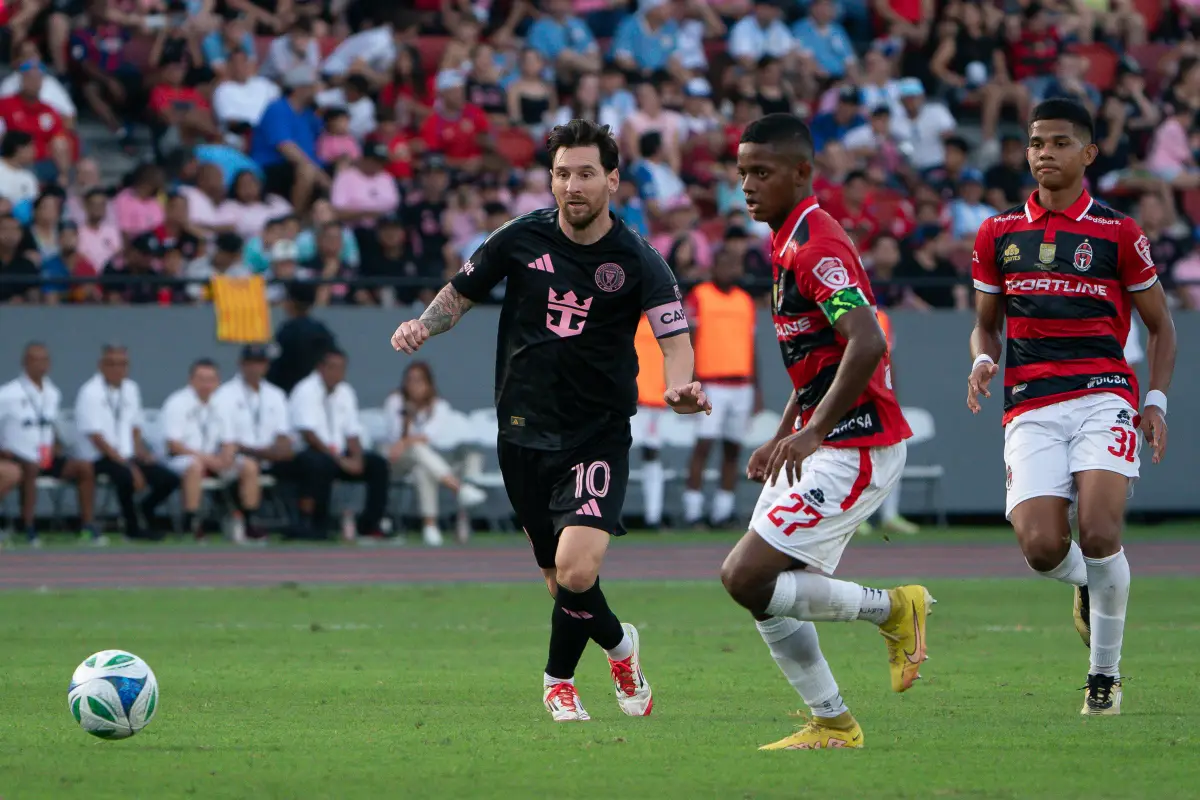 Lionel Messi jugó este domingo en Panamá ante Sporting San Miguelito 