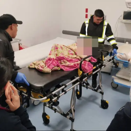 Se le brindó asistencia a la menor afectada. ,Bomberos Voluntarios