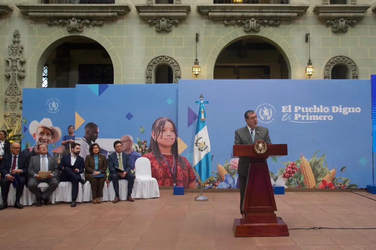 El presidente Bernardo Arévalo durante la conferencia semanal del Ejecutivo de este lunes 3 de febrero., Omar Solís/Emisoras Unidas