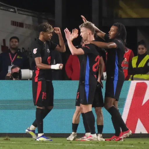 Celebración del FC Barcelona ante Las Palmas - EFE