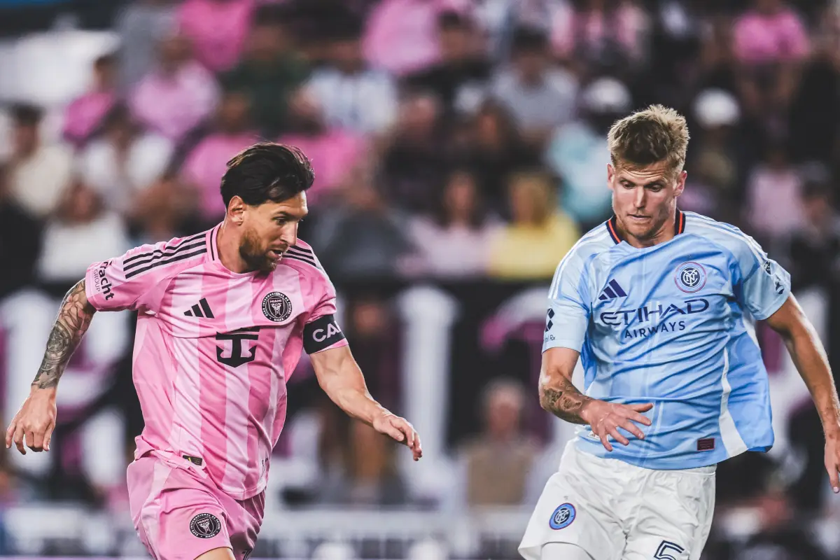 Leo Messi en el partido entre Inter Miami y New York City - Inter Miami