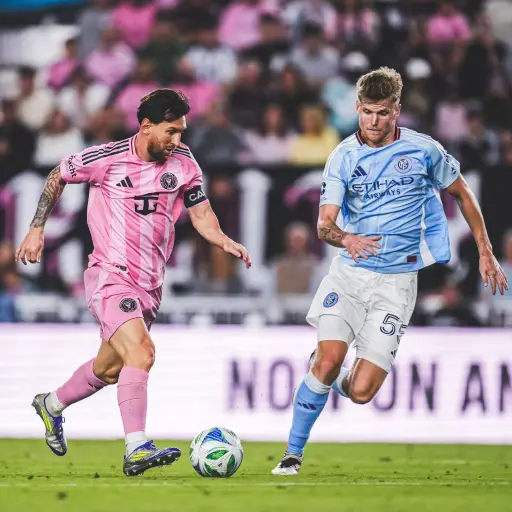 Leo Messi en el partido entre Inter Miami y New York City - Inter Miami