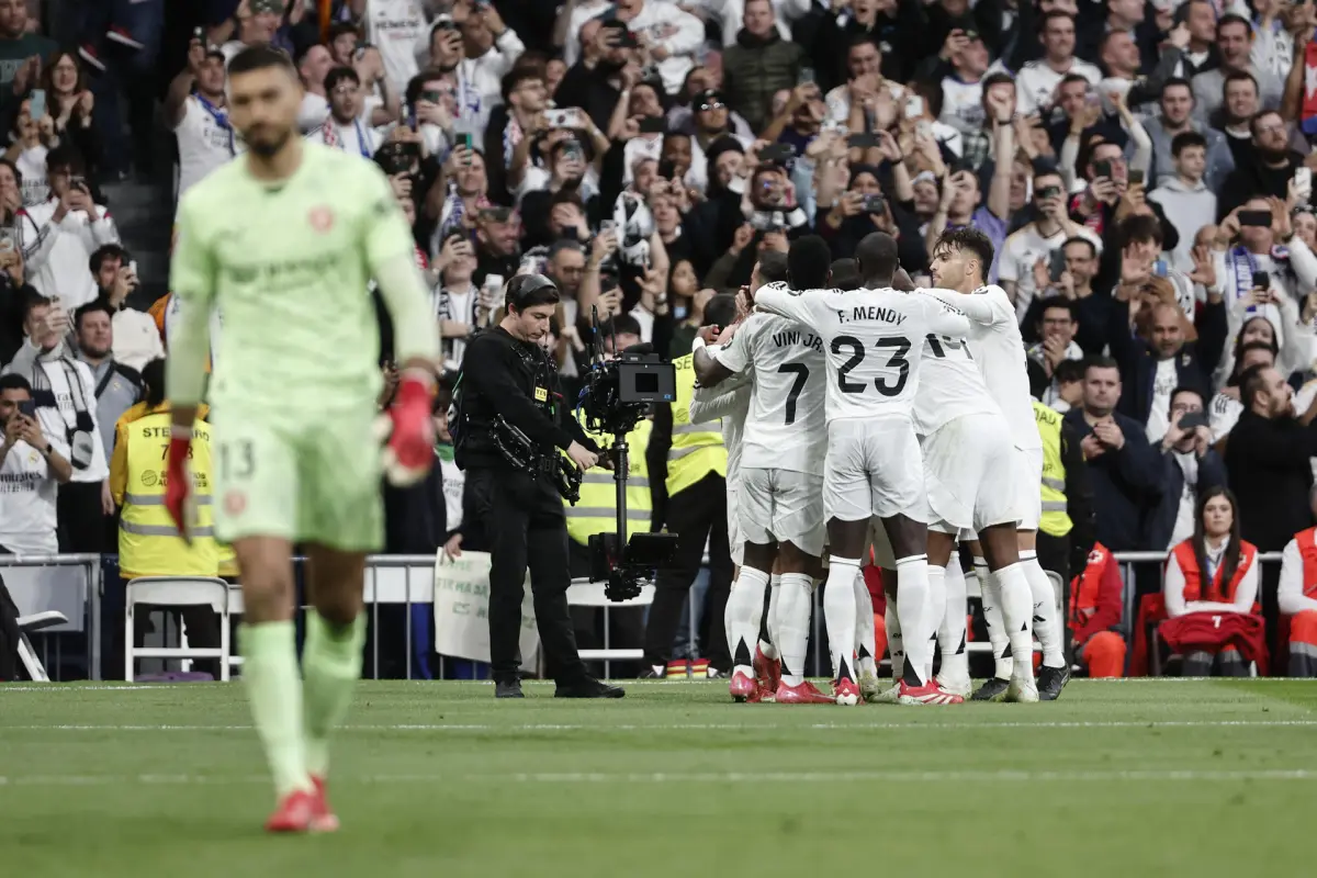 Celebración del Real Madrid ante el Girona - EFE