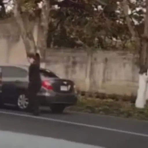 Se desconocen las razones del enfrentamiento entre ambos conductores. ,Captura de pantalla. 