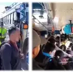 Durante un operativo se observó que el bus viajaba sobrecargado. ,Provial