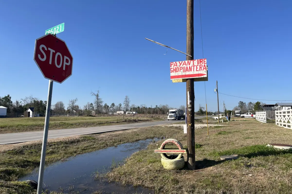 Una carretera vacía en la localidad de Colony Ridge, al noreste de Houston, Texas (EE.UU.)., EFE