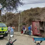 El piloto perdió el control del vehículo del transporte pesado.  ,Foto CBM