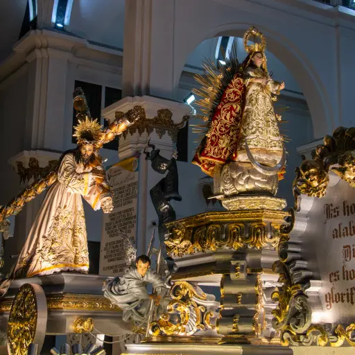 El anda de Jesús Nazareno de la Justicia salió a las 8:00 horas de la Parroquia Nuestra Señora de los Remedios, El Calvario. ,Parroquia Nuestra Señora de los Remedios, El Calvario.