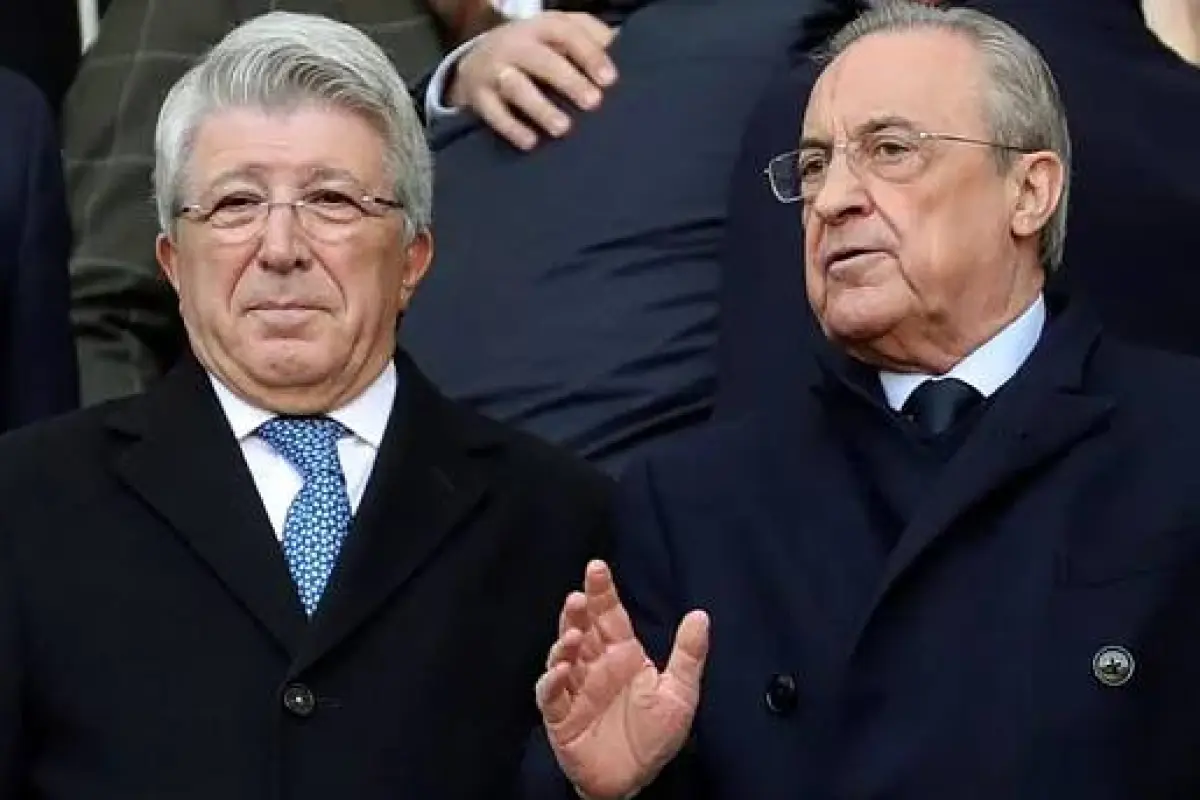 Enrique Cerezo y Florentino Pérez, presidentes del Atlético y Real Madrid respectivamente - EFE