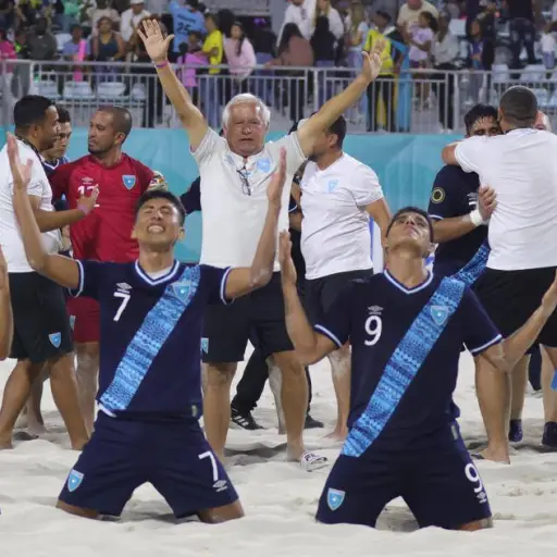 Celebración de Guatemala (futplaya) al  clasificar a su primer Mundial de la FIFA 