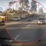 Video muestra a motorista accidentado. ,Captura de pantalla video X.