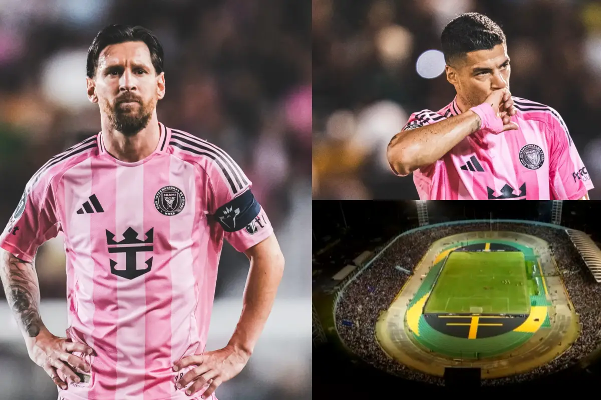 Lionel Messi en el estadio Nacional de Kingston, Jamaica 