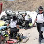 Accidente de tráiler en Km. 35 ruta al Atlántico