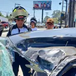 El accidente ocurrió en la cuesta del Águila, zona 18. ,Bomberos Voluntarios.