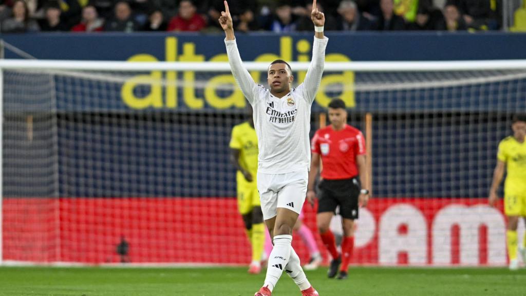 Celebración de Kylian Mbappé ante el Villarreal | EFE