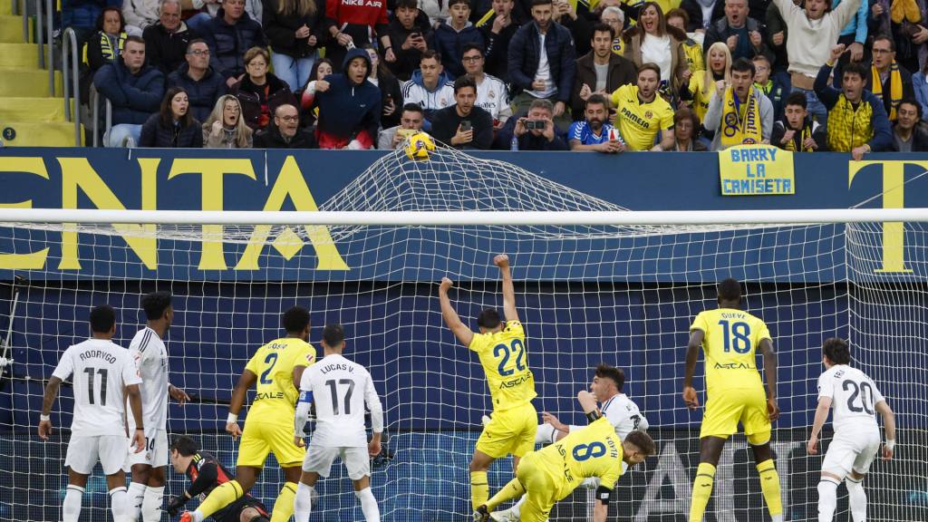 Celebración de Juan Foyth ante el Real Madrid | EFE