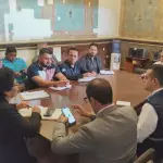 Reunión de conciliación por falta de energía en comunidades de Quetzaltenango. ,Foto: Wilber Colloy