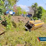 heridos tras accidente de bus en Villa Canales