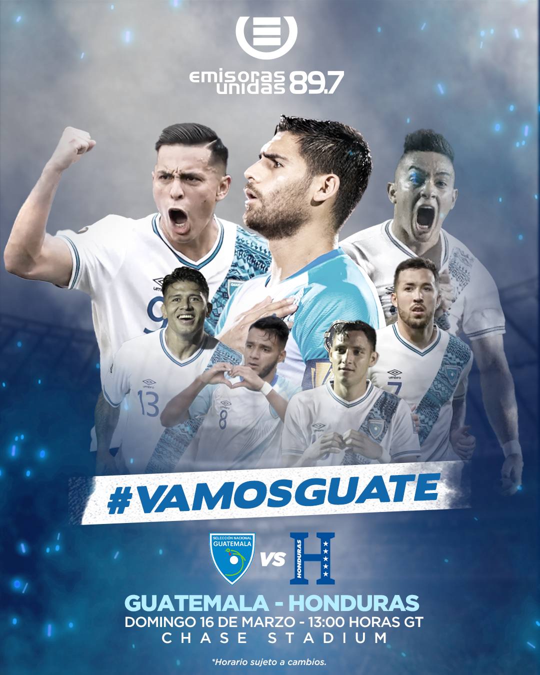 Afiche del partido Guatemala ante Honduras de este domingo 16 de marzo  / diseño: Jorge Lara 