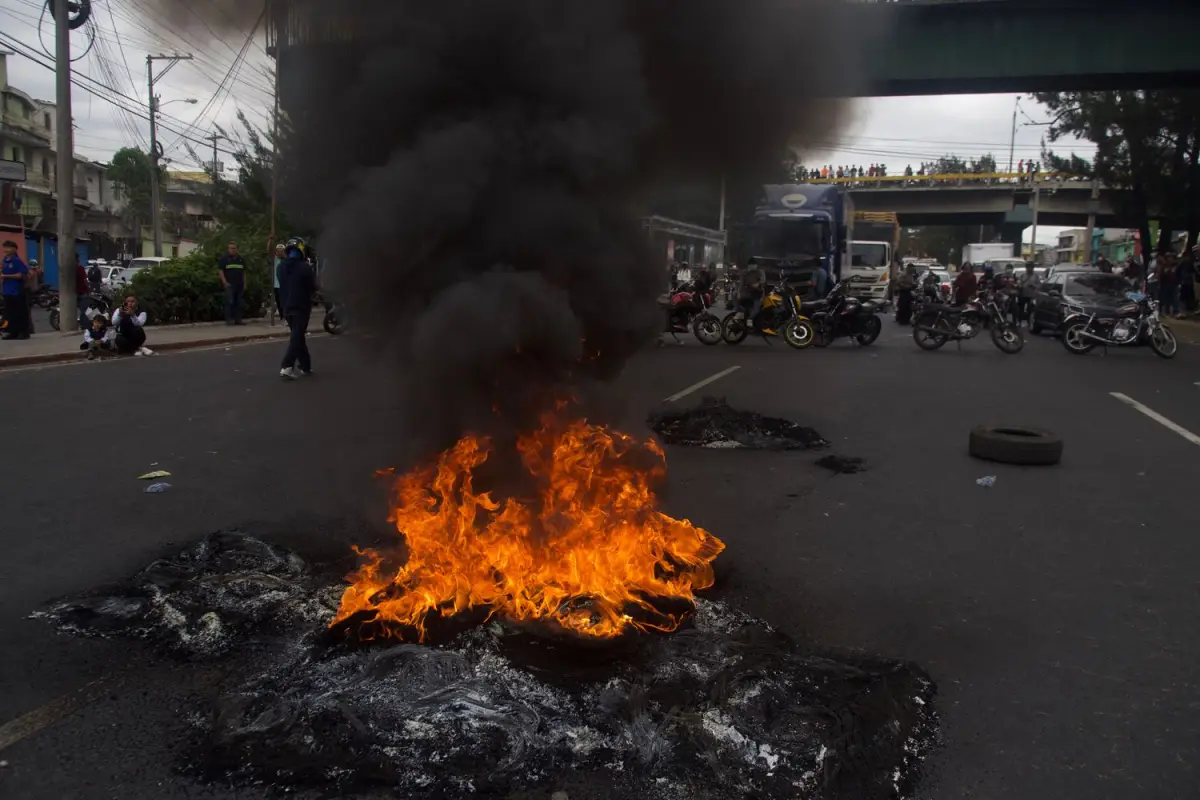 manifestaciones y bloqueos contra seguro obligatorio