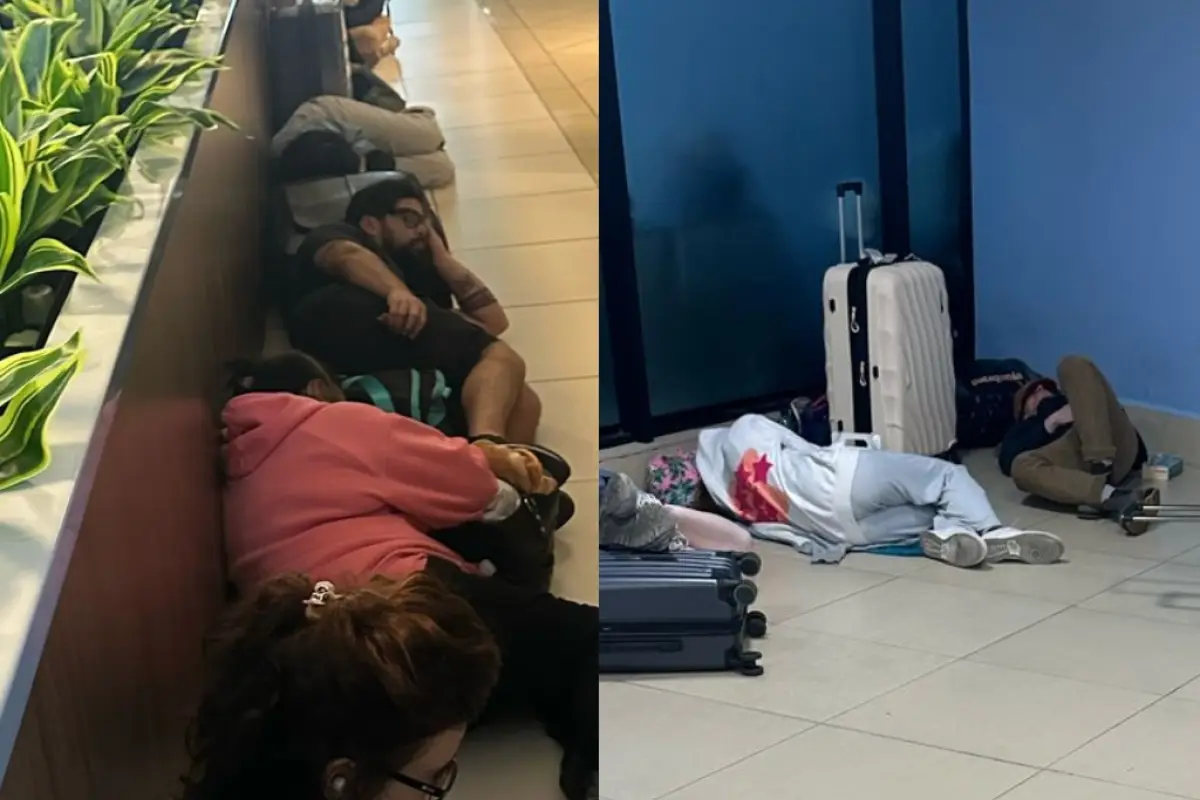 Imágenes captadas en el aeropuerto La Aurora. , Cortesía.