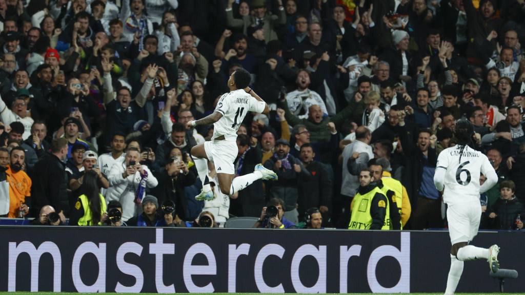 Celebración de Rodrygo ante el Atlético de Madrid | EFE