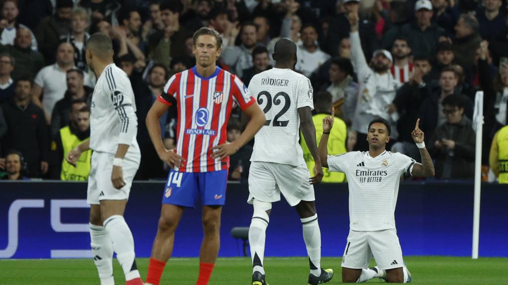 Celebración de Rodrygo ante el Atlético de Madrid | EFE