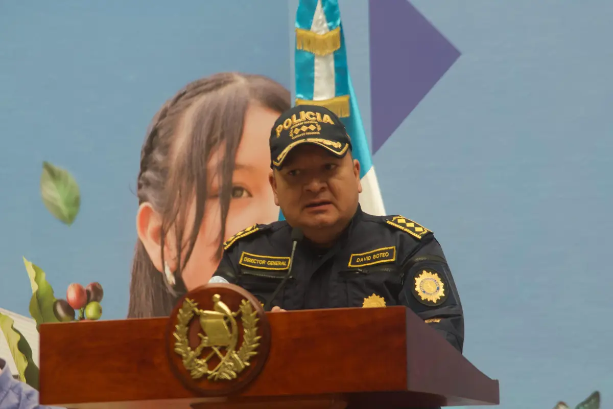 El director de la PNC, David Custodio Boteo, en conferencia en el Palacio Nacional de la Cultura., Omar Solís/Emisoras Unidas