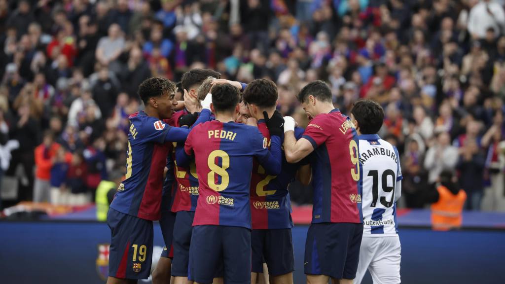 Celebración de Marc Casadó ante la Real Sociedad | EFE