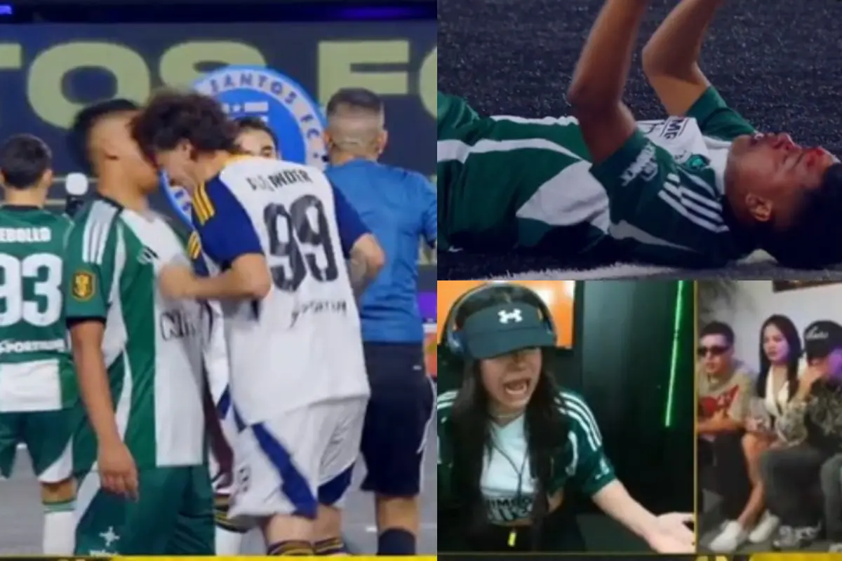 Momento de la agresión de "Alexander 00" a Brayan González