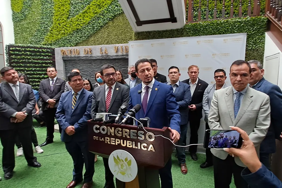 Nery Ramos, presidente del Congreso de la República en conferencia de prensa. , Foto Omar Solís