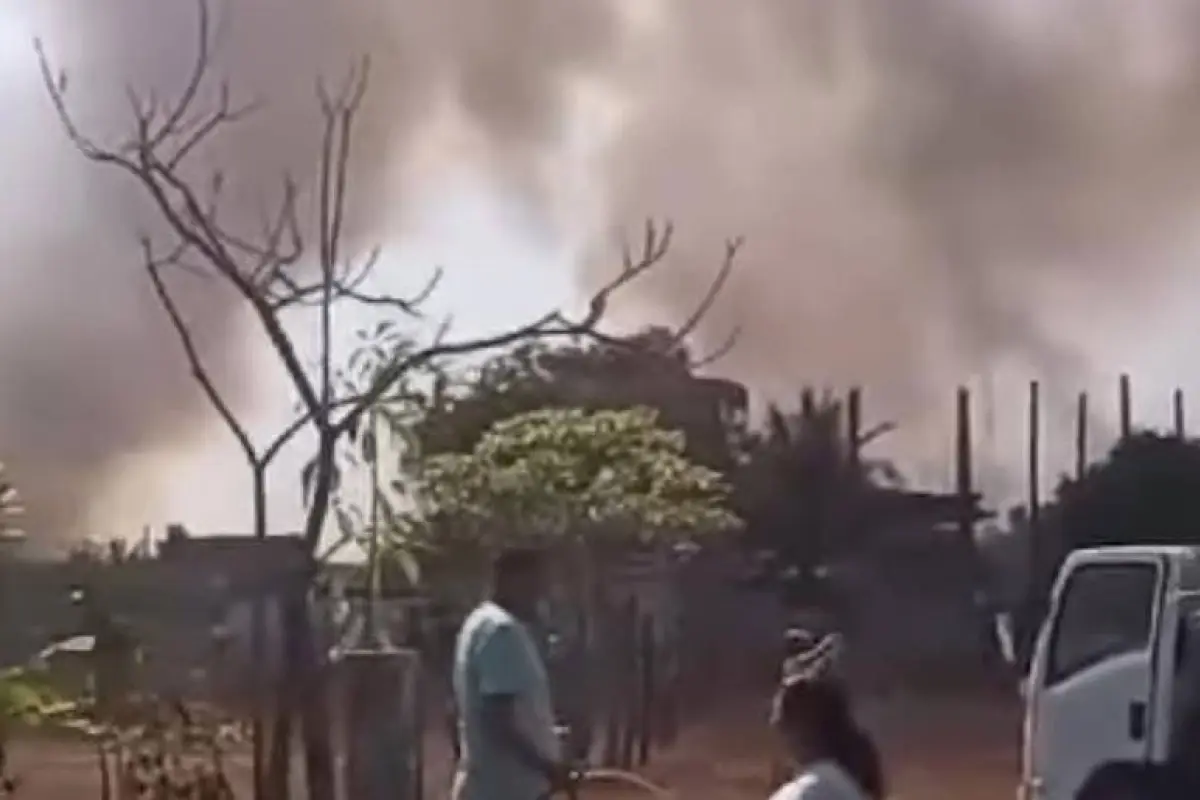 Incendio en El Paredón, Escuintla. , Redes sociales.