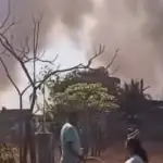 Incendio en El Paredón, Escuintla.  ,Redes sociales.