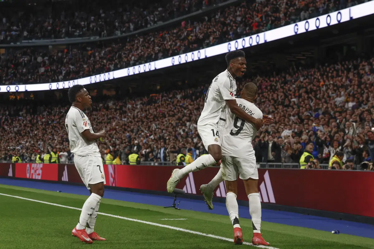 Celebración del Real Madrid ante el Rayo Vallecano - EFE