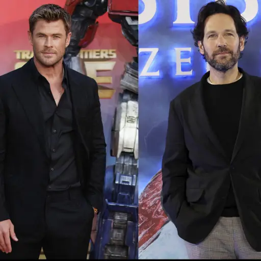 Combo de fotografías donde aparece el actor australiano Chris Hemsworth (i), el actor estadounidense Paul Rudd (c), y el actor mexicano Tenoch Huerta , EFE/ Tolga Akmen / Andy Rain / José Méndez