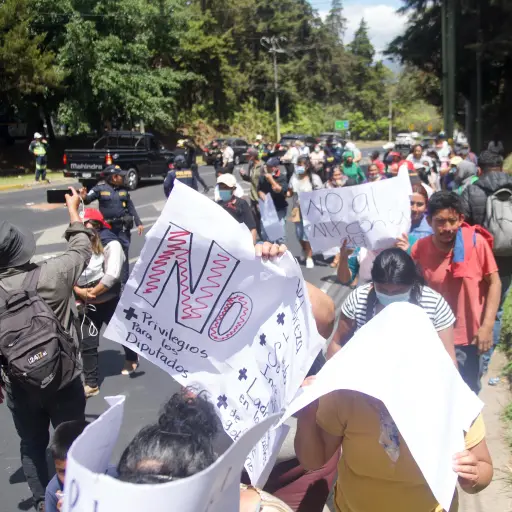 Manifestación en zona 10