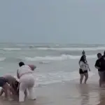 Pelea campal en la playa de la Isla del Padre. ,Captura de pantalla video X.