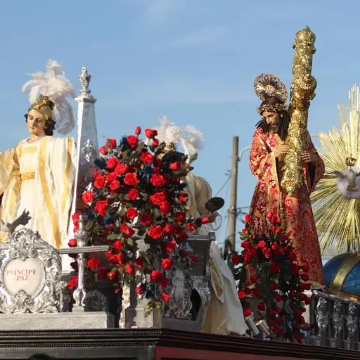 Jesús Nazareno de la Paz conmemoró el 75 aniversario de la Cofradía de la Santísima Virgen de Dolores. ,Álex Meoño.