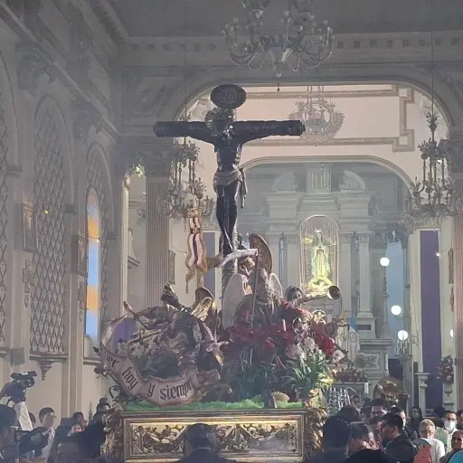 Los fieles celebraron la salida de la Venerada Imagen del Santo Cristo de Esquipulas. ,Álex Meoño.