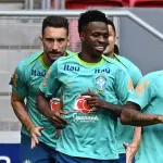 Sesión de entrenamiento de la Selección de Brasil 