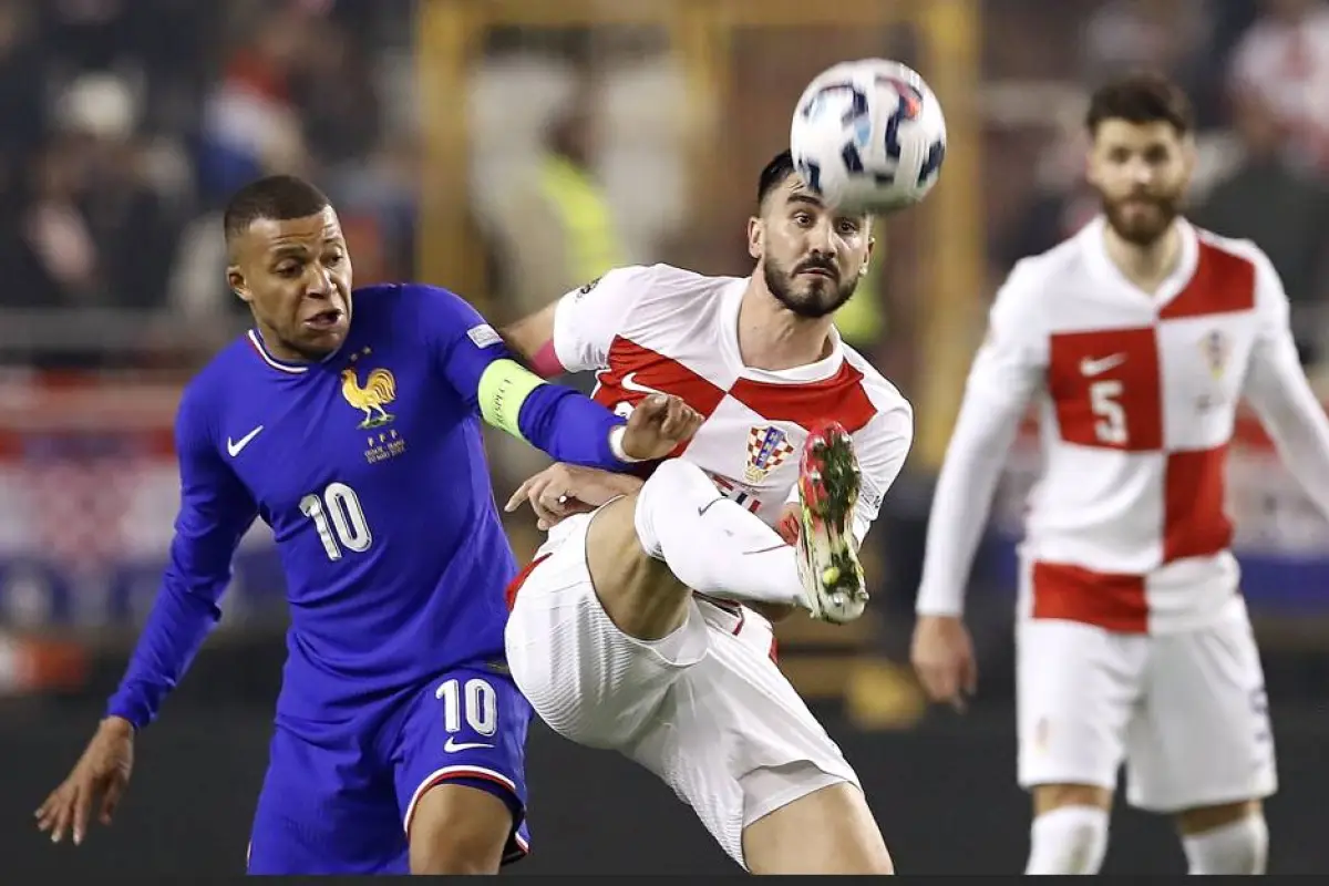 Kylian Mbappé tuvo un mal partido con su selección de Francia en Croacia 