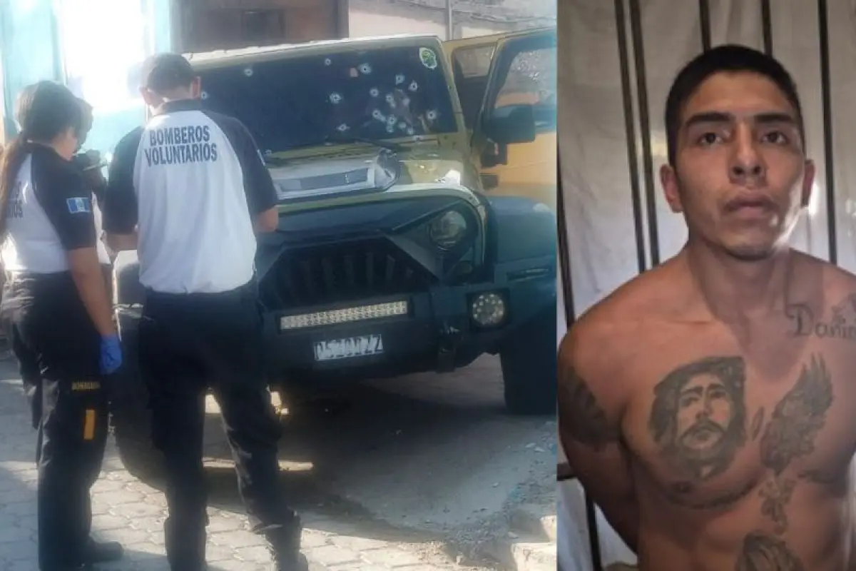 El sicario fue capturado tras un ataque en en cantón La Cruz, Amatitlán., Foto X