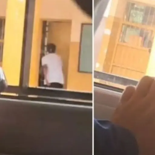 Estudiante causa pánica en su escuela.  ,Captura de pantalla video X.