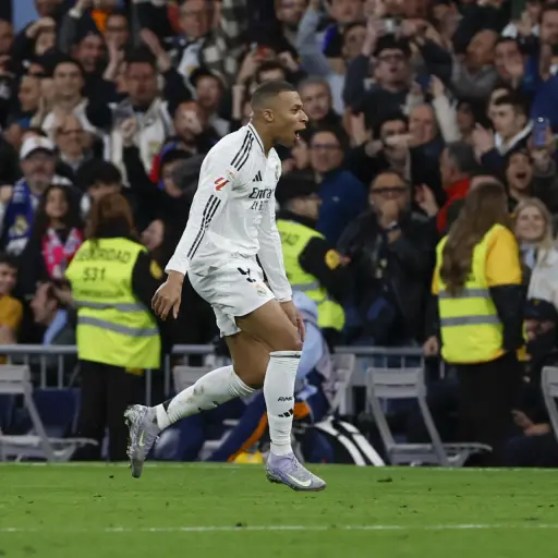 Celebración de Kylian Mbappé ante el Leganés - EFE