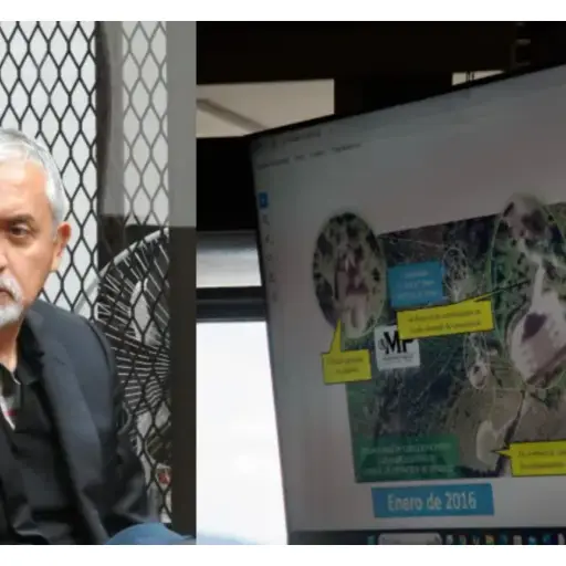 En la audiencia se mostraron imágenes de la finca vinculada al expresidente Otto Pérez Molina. ,