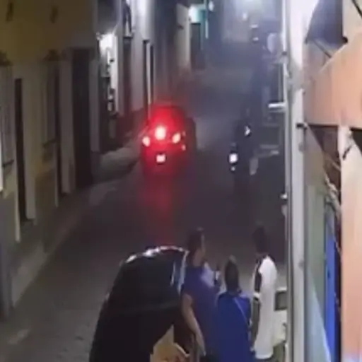 Ataque armado captado en video ,Captura de pantalla video X.