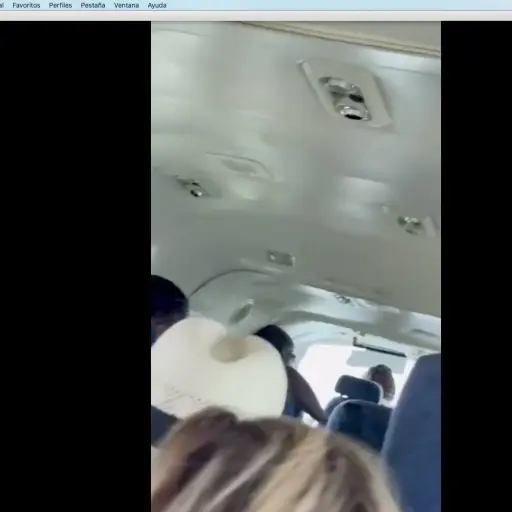 Interior avioneta secuestrada en Belice ,Captura de video