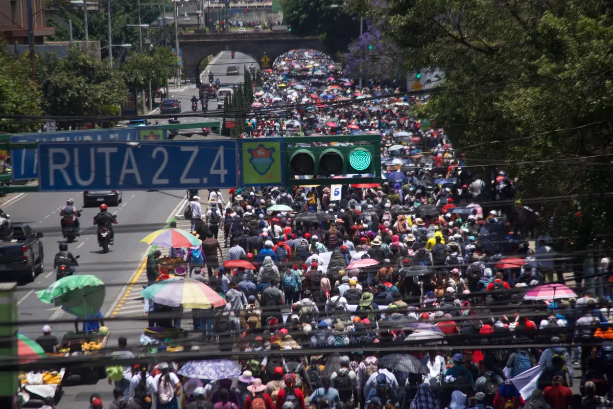 manifestación del magisterio en zona 4