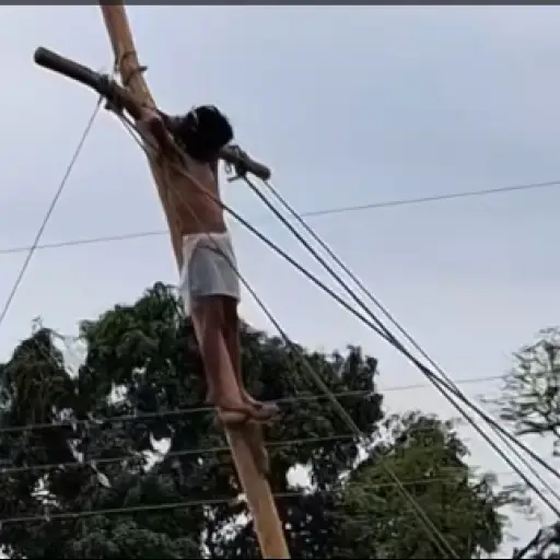 El actor cayó de una altura de al menos cuatro metros, ante cientos de asistentes a la actividad. ,Captura de pantalla. 
