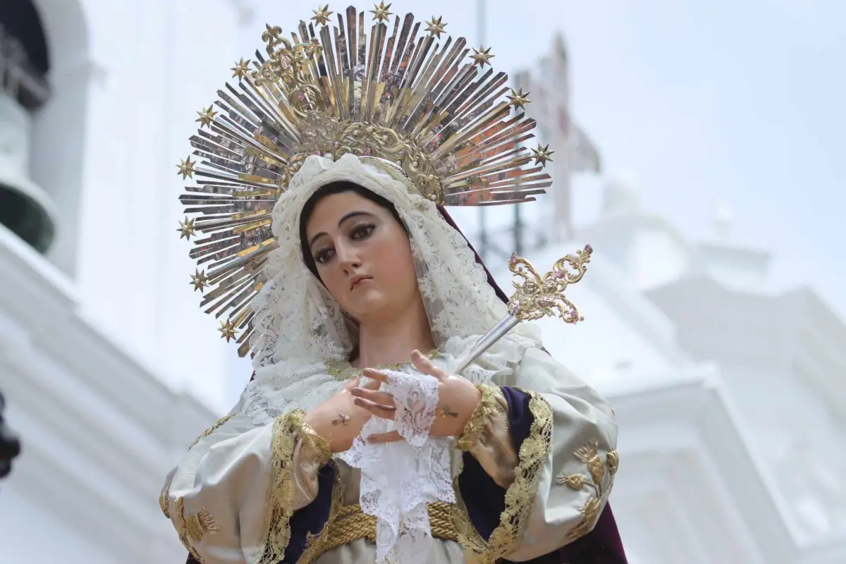 La mayoría de cortejos procesionales de este Sábado de Gloria destacan a la Virgen de Dolores., ArchivoEU/Álex Meoño.
